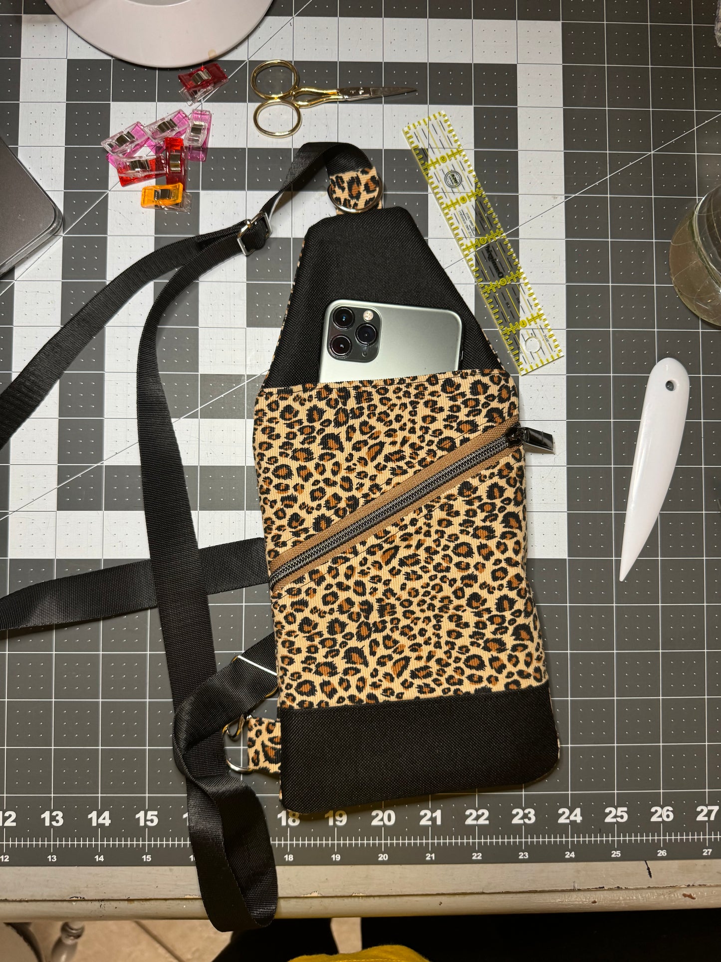 Mini Sling Traveler Bag - Cheetah